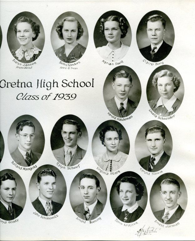 Gretna High School Class of 1939